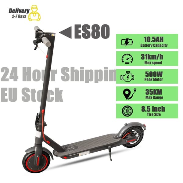 El-scooter, 10.4/10.5AH batteri, 31 km/h max hastighet,ES80(10,5AH 35KM)