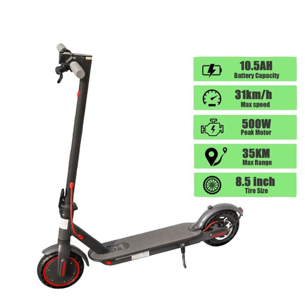 El-scooter, 10.4/10.5AH batteri, 31 km/h max hastighet,ES80(10,5AH 35KM)
