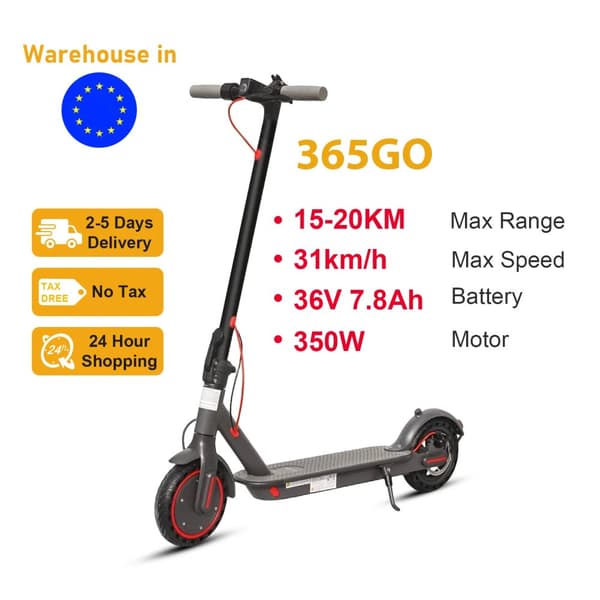 AOVOPRO Elektrisk Scooter, Max Hastighet 31 km/h, 350W Motor,365GO
