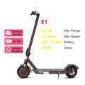 Miniatyrbild 2 av 2: Elektrisk sparkcykel, 350W motor, 31KM/H hastighet, 20-35KM räckvidd,E1 (25 km räckvidd)