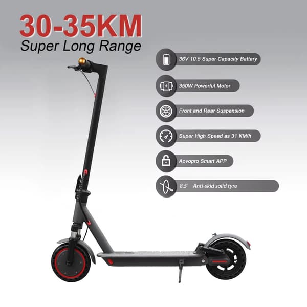 El-scooter, 500W motor, 35 km/h hastighet,M365 P7 AP07(36V 10.5AH 30KM)