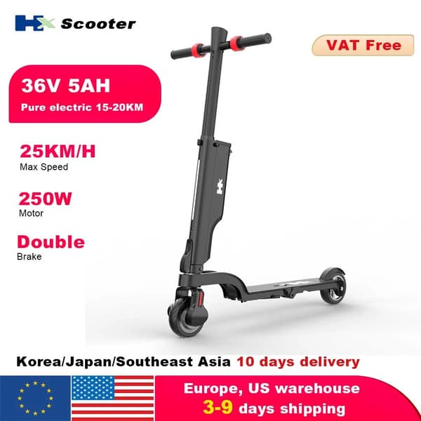 Elektrisk sparkcykel, 350W motor, 7,5AH batteri, max hastighet 25 km/h,250W 5AH