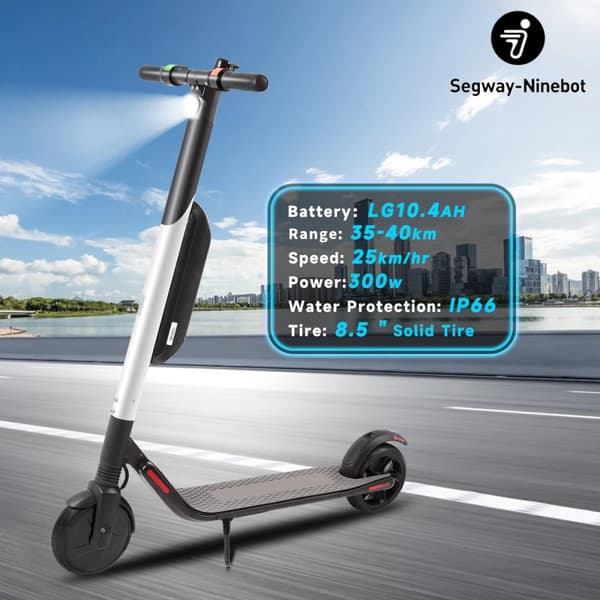 El-scooter, 36V 10.4Ah batteri, 25 km/h max hastighet,36V 10.4Ah 300W