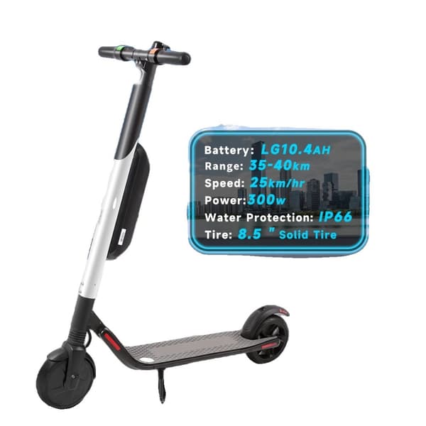 El-scooter, 36V 10.4Ah batteri, 25 km/h max hastighet,36V 10.4Ah 300W