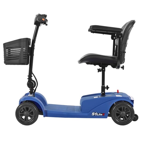 4-hjulig Mobilitetsskoter S1 LITE X – Blå, Elrullstol, Elscooter för äldre, Senior skoter, Elfordon för äldre, Rörlighetshjälpmedel