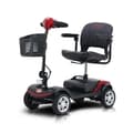 Miniatyrbild 4 av 11: 300W Fyrhjulig utomhus elrullstol – 15 km räckvidd, röd – Mobilitetsskoter, Elscooter för äldre, Senior skoter, Elfordon för äldre, 4-hjulig elskoter