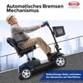 Miniatyrbild 5 av 11: 300W Fyrhjulig elrullstol för seniorer – Kompakt, blå, utomhusbruk – Mobilitetsskoter, Elscooter för äldre, Senior skoter, Elfordon för äldre