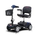 Miniatyrbild 1 av 11: 300W Fyrhjulig elrullstol för seniorer – Kompakt, blå, utomhusbruk – Mobilitetsskoter, Elscooter för äldre, Senior skoter, Elfordon för äldre