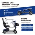 Miniatyrbild 8 av 10: MAX PLUS mobilitetsscooter för äldre – Elscooter för äldre, Senior skoter, Elfordon för äldre, Rörlighetshjälpmedel, 4-hjulig elskoter