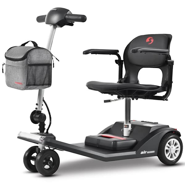 AIR CLASSIC Elrullstol för seniorer – Mobilitetsskoter, Elscooter för äldre, Senior skoter, Elfordon för äldre, Rörlighetshjälpmedel, 4-hjulig elskote