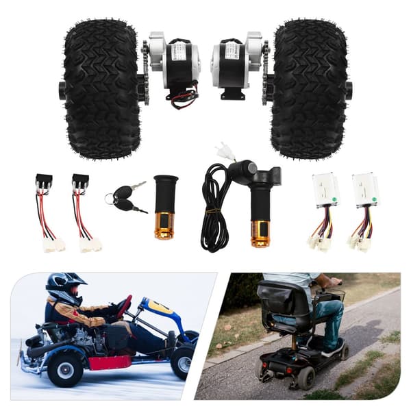 Elektrisk Motor Kit, 250W Børsteløs Gearmotor, Max Hastighed 6,21 mph