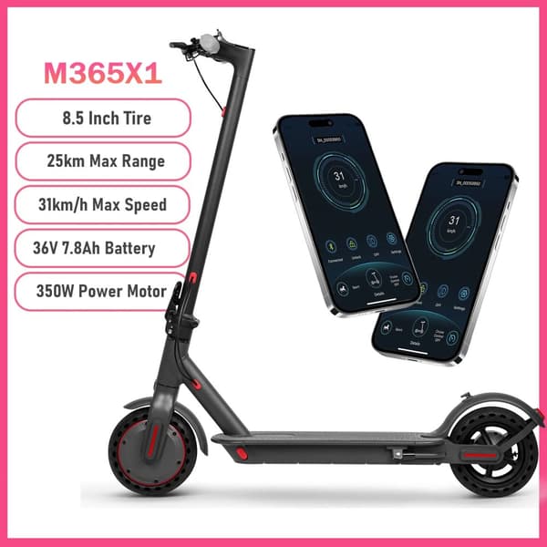 El-scooter, 350W motor, 36V 7.8Ah batteri, max hastighed 31KM/H,M365X1