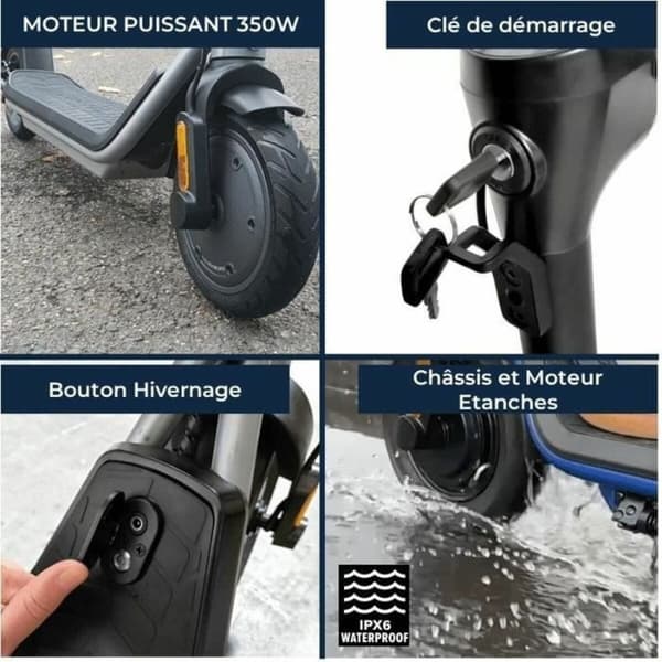 Elscooter Yeep.me 85a Svart 350 W