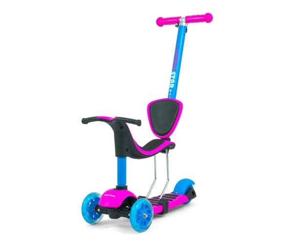 Milly Mally Scooter Little Star Vaaleanpunainen-Sininen