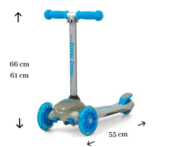 Milly Mally Scooter Zapp Grå
