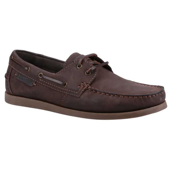 Cotswold Mens Bartrim Leather Boat Shoes Brown 8 UK