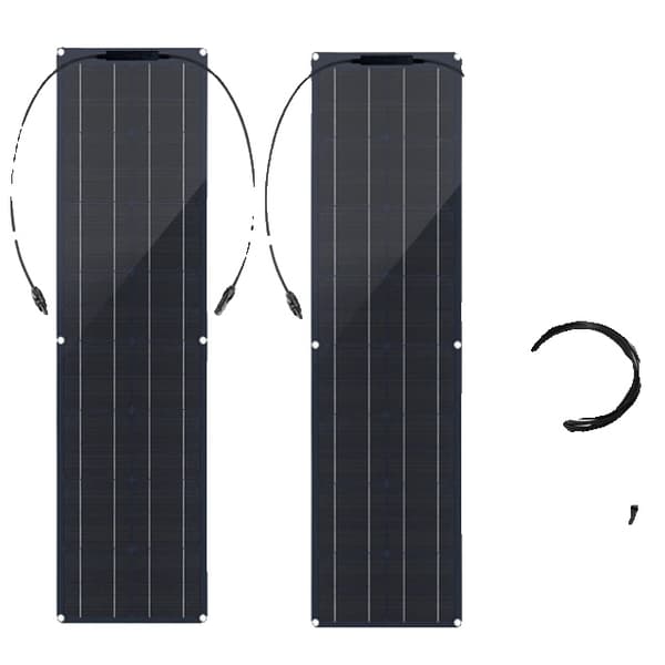 Solcellepanel, 100 Watt, 12V, 50W Black 100W Kit