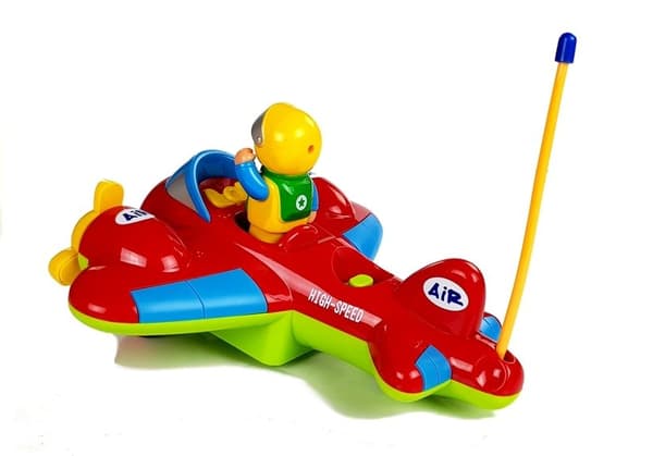 Baby R/C Airplane with Remote Control Steering Wheel Red