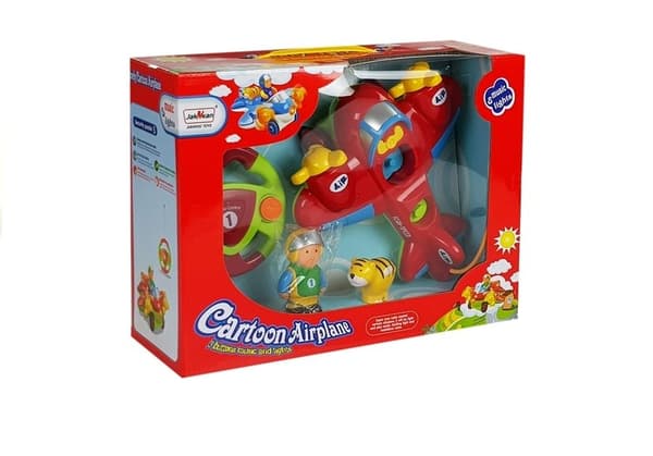 Baby R/C Airplane with Remote Control Steering Wheel Red
