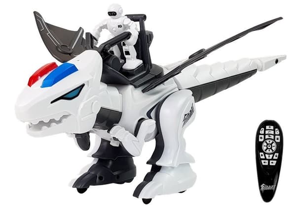 Dinosaur Tyrannosaur Robot Interactive Remote Control K18 Programming White