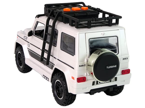 Battery-powered off-road car white