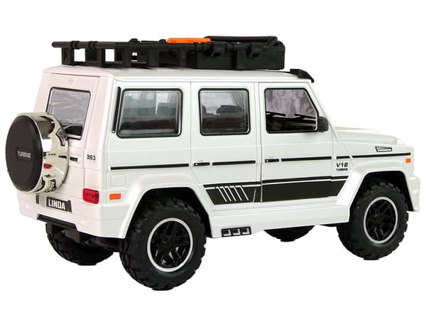 Battery-powered off-road car white