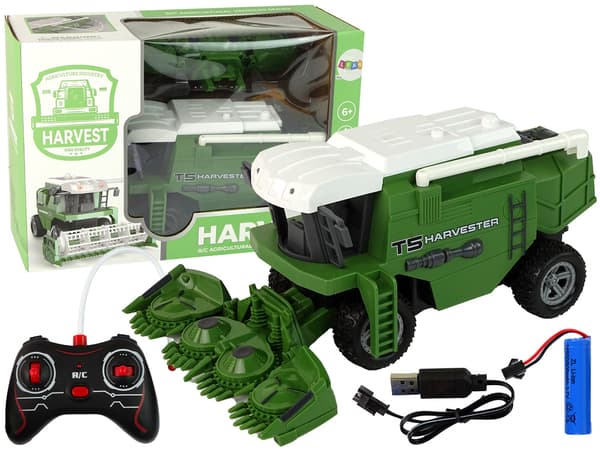 Remote Controlled Agricultural Harvester R/C Lights Green