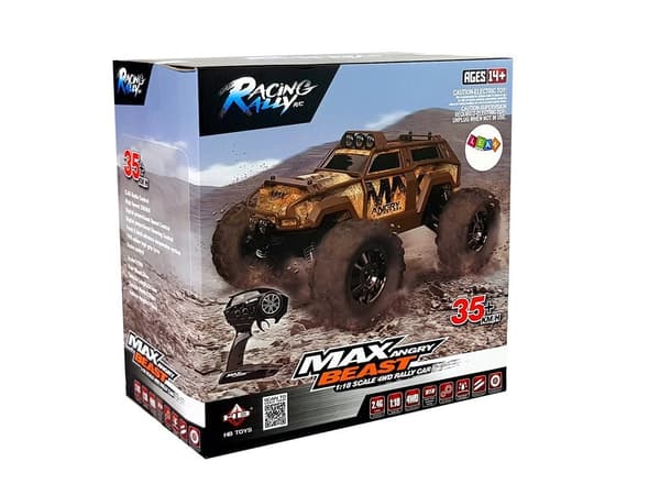 Rally Car Remote Controlled Brown 2.4G 1:18 35 km/h Speed Control