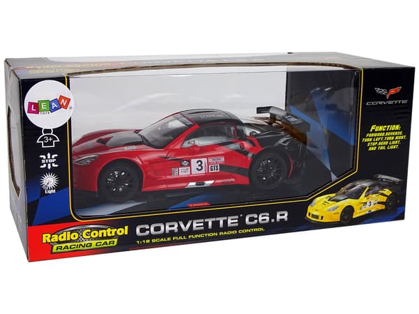 Racing Sports Car R/C 1:18 Corvette C6.R Red 2.4 G Lights