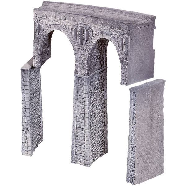 NOCH 58664 H0 Stenviadukt 1 spår Universell (B x H) 44 mm x 245 mm Grå