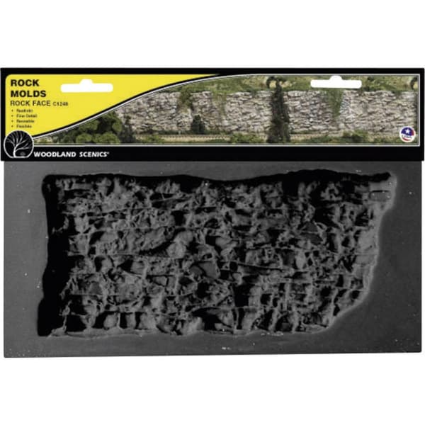 Woodland Scenics WC1248 Universell Gummiform Bergvägg (L x B) 266 mm x 127 mm Grå