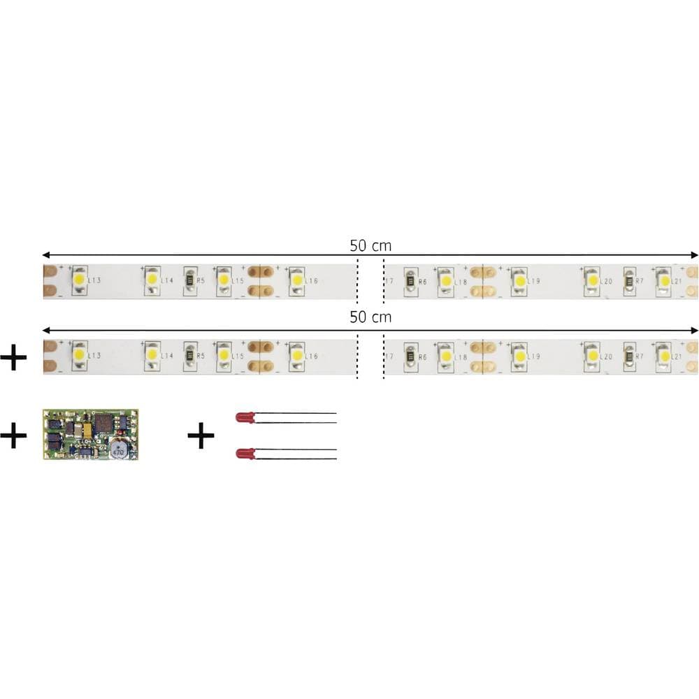 LED-strip Färdriktningsberoende, Dimmer, Switch med modul Varmvit TAMS Elektronik 53-01450-02-C