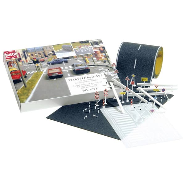 Busch 7097 N Vägbyggsats komplett set (L x B) 2000 mm x 40 mm