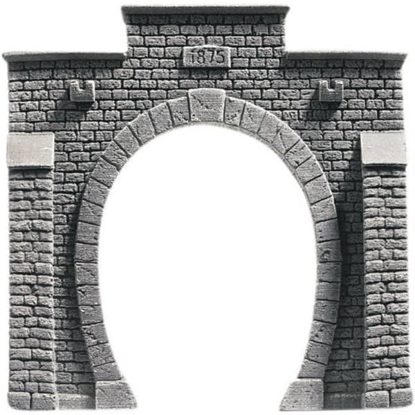 NOCH 34851 PROFI plus N Tunnel-portal 1 spårig Hårdskum färdig modell, Målad Grå