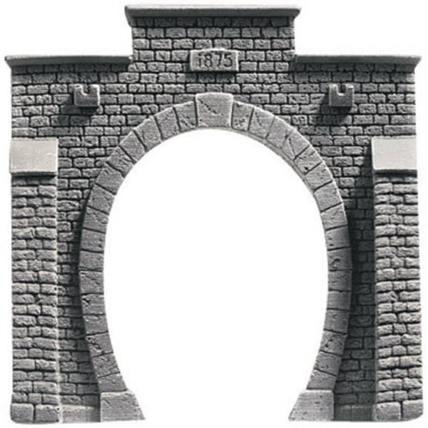 NOCH 48051 PROFI plus TT Tunnel-portal 1 spårig Hårdskum färdig modell, Målad