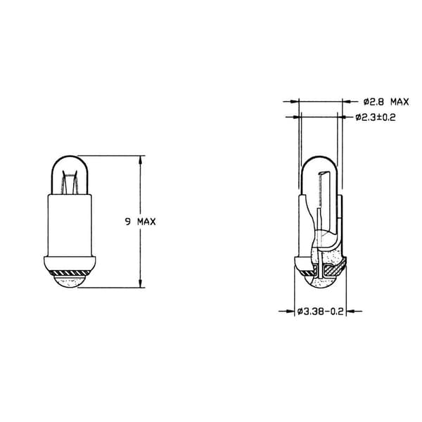 Barthelme Specialglödlampa Klar MS2.8 10 V 45 mA 1 set