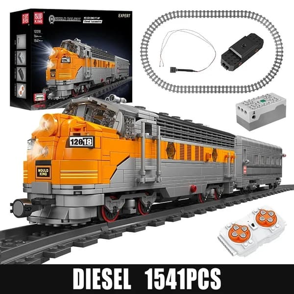 Mould King Diesel Lokomotivmodell, CE-certifierad, fjärrstyrd drift,originalförpackning