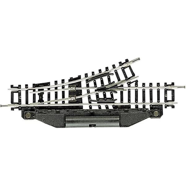 22249 N Fleischmann spår (utan ballast) växel, elektrisk, vänster 104.2 mm 24 ° 194.6 mm