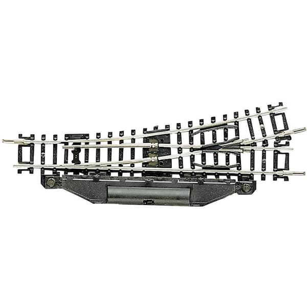 22261 N Fleischmann spår (utan ballast) växel, elektrisk, vänster 112.6 mm 15 ° 362.6 mm Svart, Silver