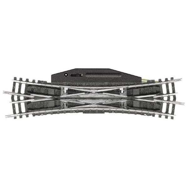 T14960 N Minitrix spår Dubbel korsväxel 129.8 mm 15 ° 362.6 mm