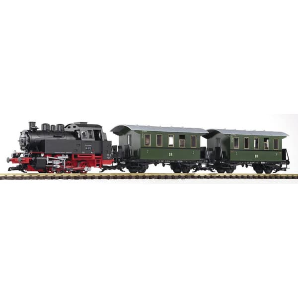 Piko G 37125 G Start-Set Ånglok BR 80 med 2 bilar i DR