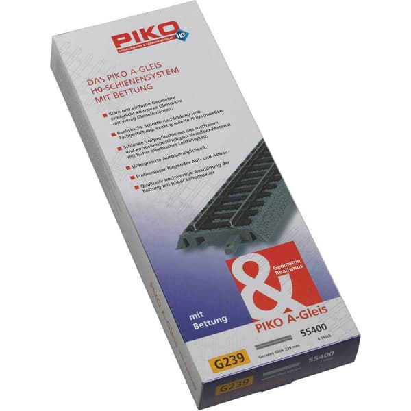 H0 Piko A-spår 55400 Rakt spår 239 mm 6 st