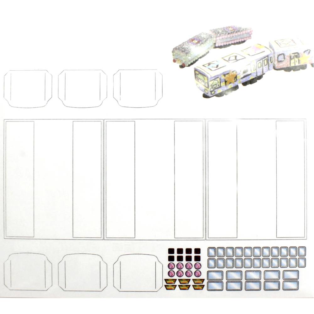 Rokuhan SA0007-2 Z Shorty vagnsklistermärken, för egendekoration av 7297911-höljen