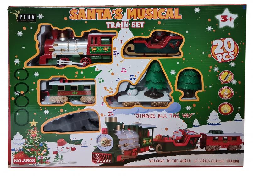 dekorationståg Musikaliskt tomtstål 20 delar