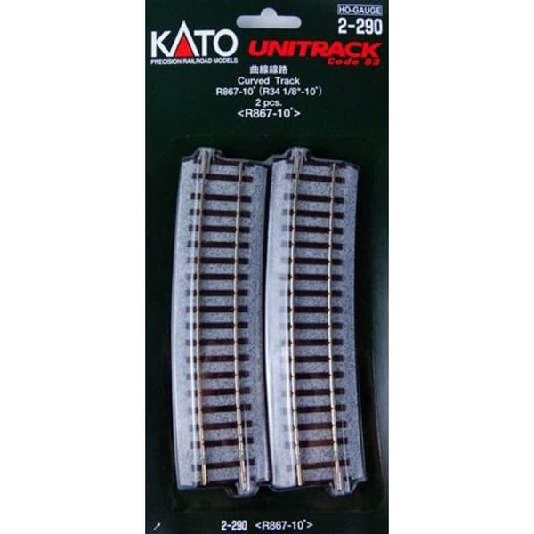 H0 Kato Unitrack 2-290 kurvspår 2 st
