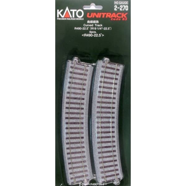 H0 Kato Unitrack 2-270 kurvspår 4 st