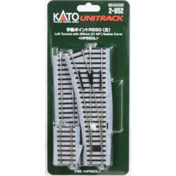 H0 Kato Unitrack 2-852 växel, vänster 215 mm 1 st