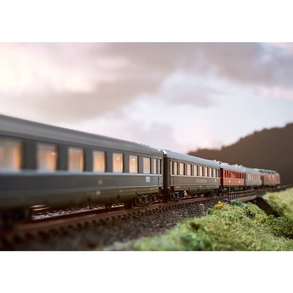 MiniTrix 18259 N 3-pack personvagnar F-Zug F41 Senator från DB 1:a klass A4üe, abü-38, restaurangvagn WR4ü