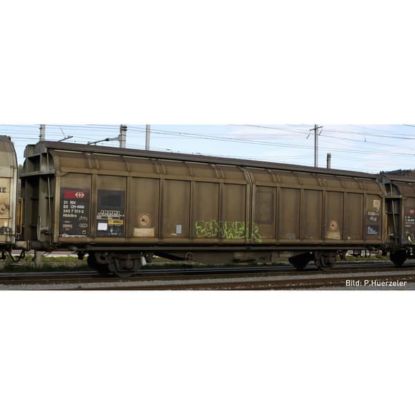 Hobbytrain H24660 N 2-pack godsvagn med skjutbara väggar Hbbillns för SBB