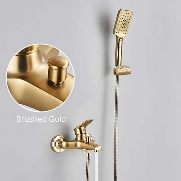 Brusearmatur, Børstet Guld, Vægmontering